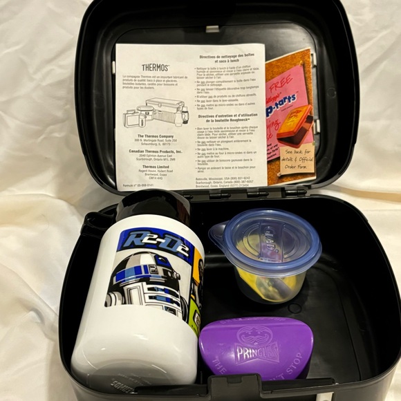 Vintage 2002 Thermos Brand Star Wars R2-D2 C3PO Plastic Lunch Box Made in USA - Picture 7 of 10